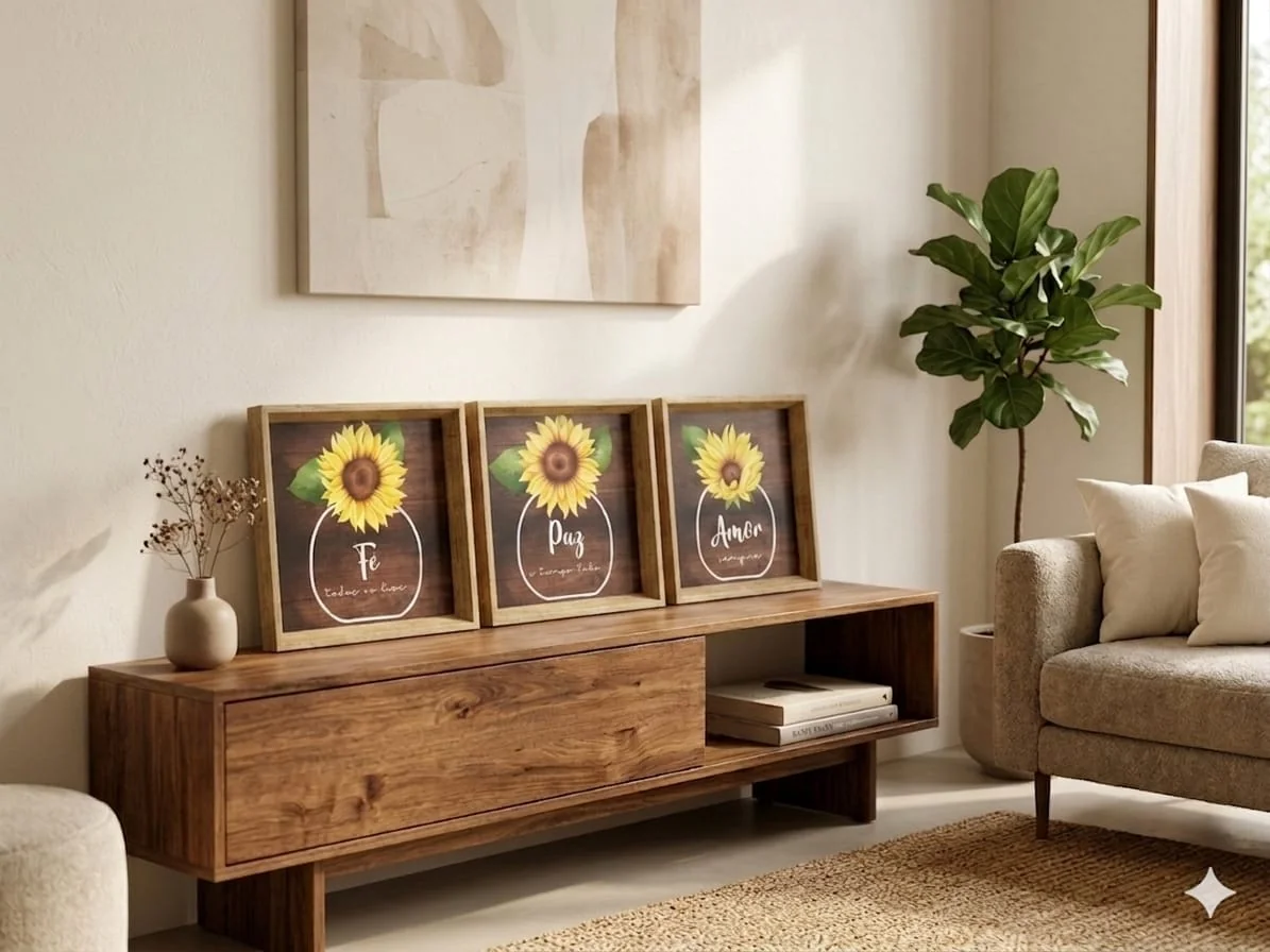 Quadro Abstrato Dourado