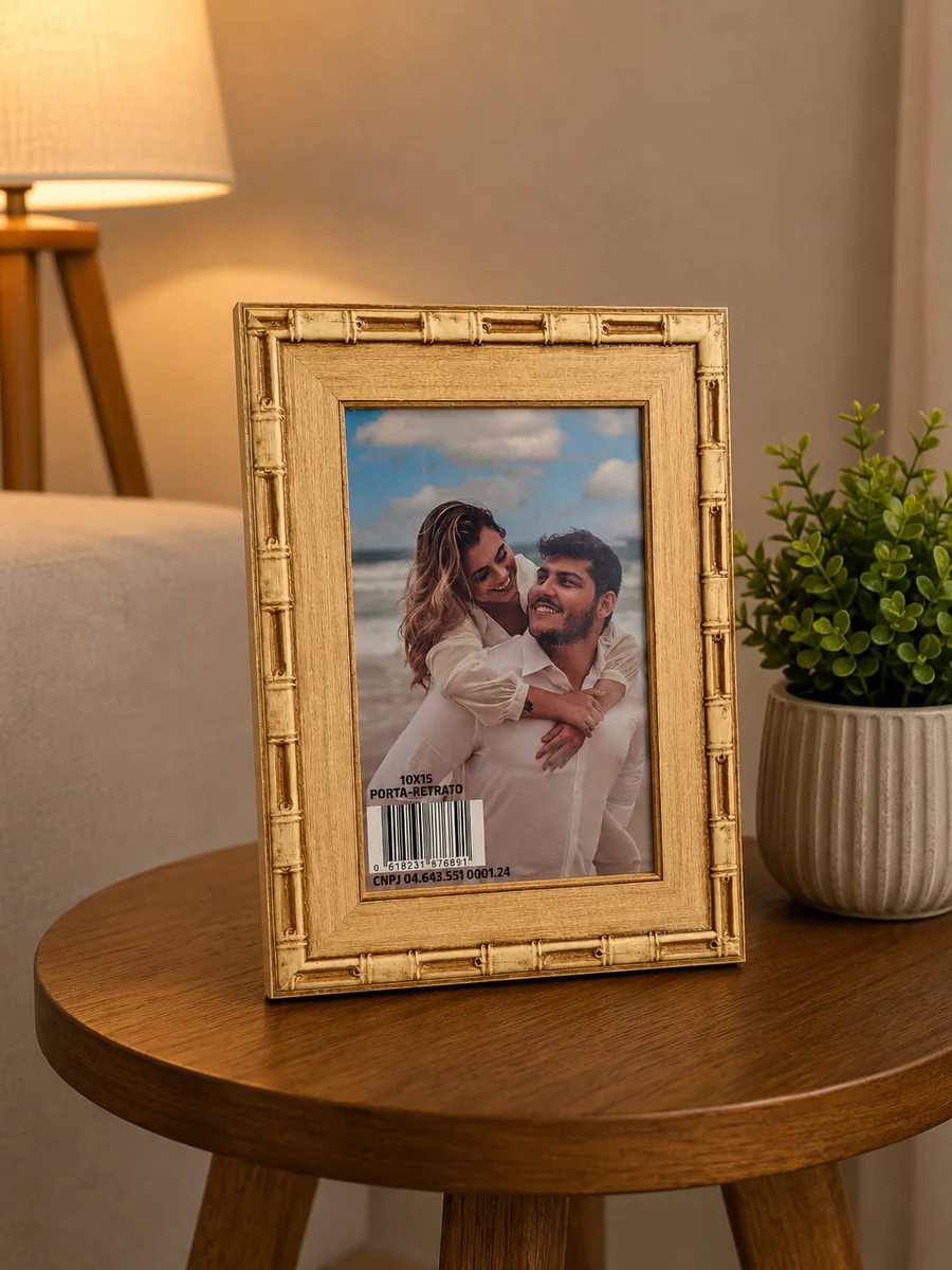 Porta retrato dourado
