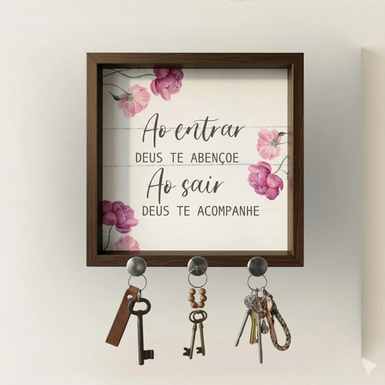 Porta-Chaveiro de Parede com Suporte para Chaves Ao entrar