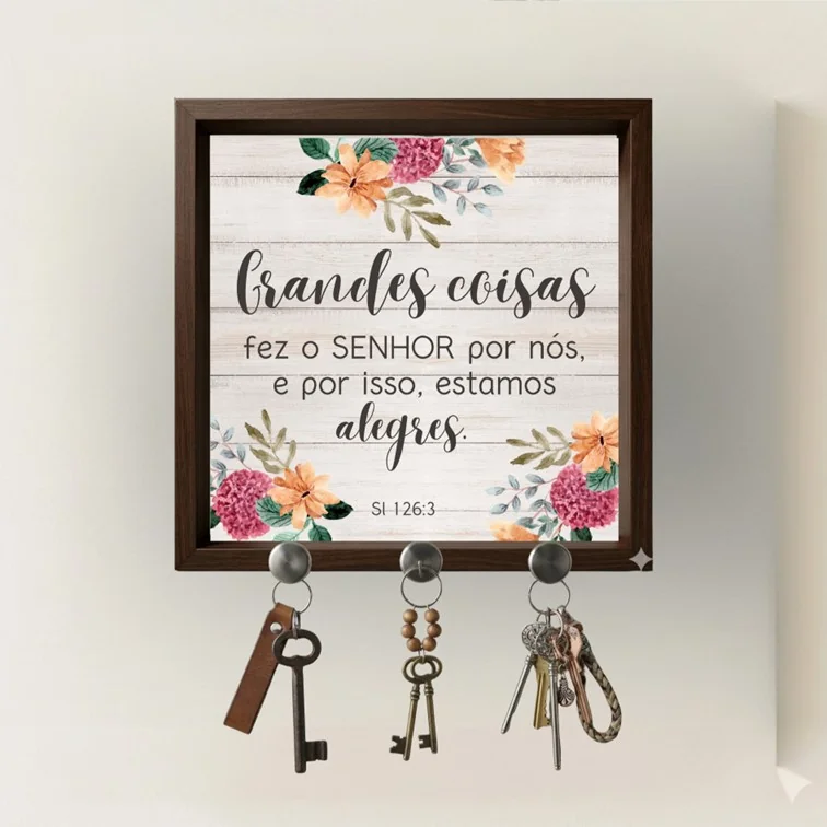 Porta-Chaveiro de Parede com Suporte para Chaves imagem vidros